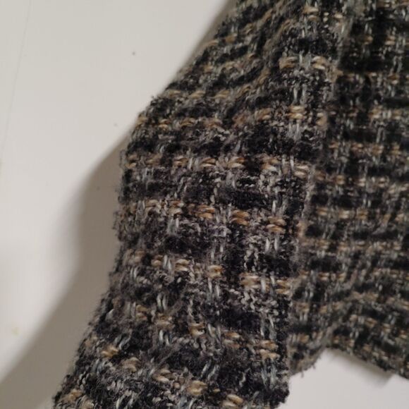 WEAVE OF THE IRISH made in Ireland Women’s size M Wool Coat Button Collar - Picture 4 of 7